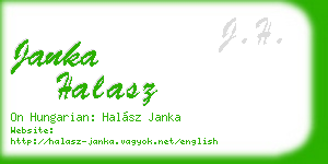 janka halasz business card